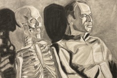 SKULL-AND-MAN-DRAWING-CHARCOAL